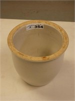 Stoneware Crock with Hairline Crack