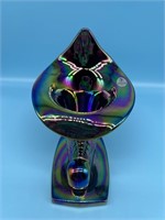 Fenton Amethyst Carnival Glass Cornucopia Vase