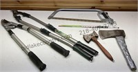 Loppers, Bow Saw, & Hatchets