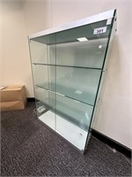 Glass 2 Door 4 Tiered Display Cabinet
