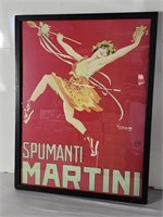 Spumanti Martini deco style poster framed