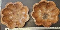 2 wood bowl