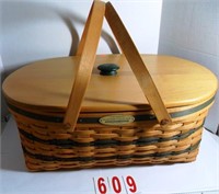 1999 Traditions Generosity Basket with wood lid &