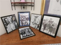 Lot of 5 Black and white Western Cowboy Prints