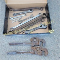CRESENT ADJUSTABLE WRENCH, PIPE WRENCH MISC