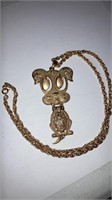 Sarah Coventry MCM articulated eye Dog necklace,