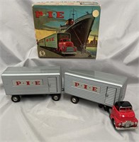 Boxed Large Early Japanese Tin PIE Tandem