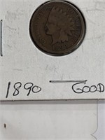 1890  Indian head penny coin