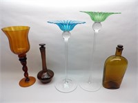 Amber Cod Liver Bottle, Decorative Glass
