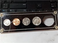 OF) 1955 uncirculated silver US coin set, missing