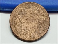 OF) 1868 US Two cent piece