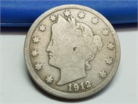 OF) 1912 D V nickel