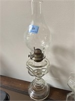 PATTERN GLASS OIL LAMP