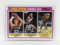 1981-82 Topps Celtics Team Leaders Bird Archibald