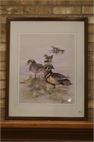 WOODLAND DUCKS PRINT SIGNED BY ANNI MOLLER 1985