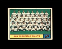 1961 Topps #167 San Francisco Giants TC EX