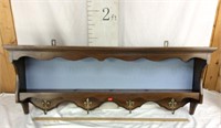 High Quality Solid Oak Foyer Coat Rack Shelf