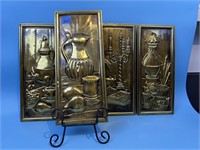4 Vintage Wall Plaques - Made In Holland