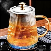 PARACITY 34 Ounce Glass Teapot with Vertical