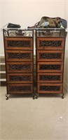 (2) 4 Drawer Stands