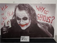 The Joker from Batman wall hanging.
Measures 31