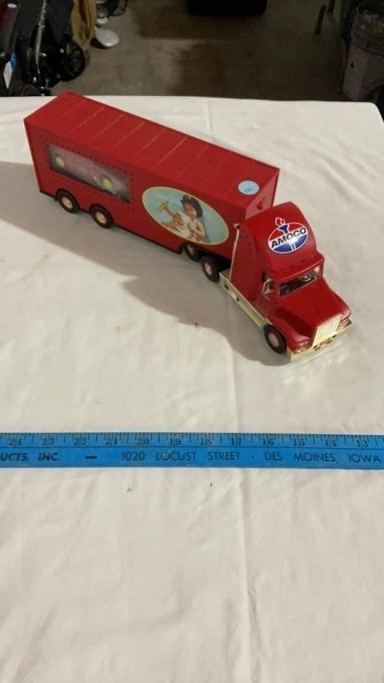 Vintage Christmas Amoco semi truck and trailer