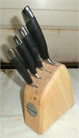 Kitchen Aide knife block w/4 knives