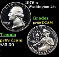 Proof 1976-s Washington Quarter 25c Grades GEM++ P