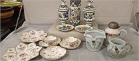 Assorted Lot: 5 Pcs. Vieux Rhodes Porcelain,