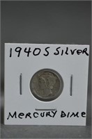 1940 S Silver Mercury Dime