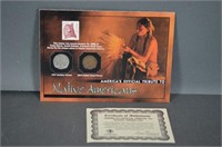 Native American Display with Stamp & Coins