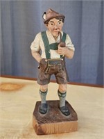 Hand Carved German Man Figurine Vintage