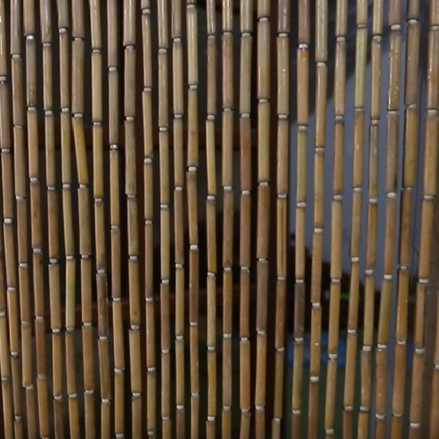 Wood and Bamboo Beaded Curtain 35.5 x 78 in
