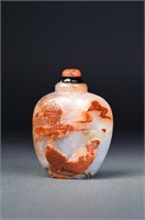 Chinese Carved Hardstone Snuff Bottle