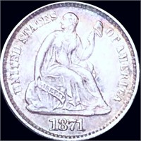 1871 Seated Half Dime UNCIRCULATED