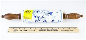 Germany Porcelain Blue & White Rolling Pin