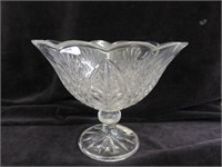 MIKASA CRYSTAL COMPOTE 8"T