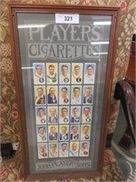 FRAMED PLAYERS CIGARETTE CARDS 24"T X 12"W