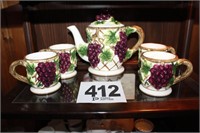 Coffee Set, Pitcher and 4 Cups