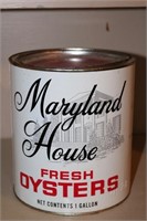 Maryland House Fresh Oysyers oyster can VA. 28