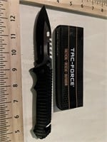 Tac-Force Black Serrated Edge Knife