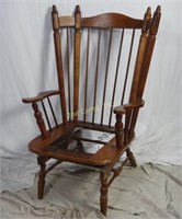 Antique 19th Century Coil Spring Rocking Chair