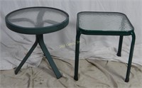 2 Metal And Glass Round Square Patio Tables