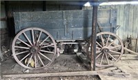 Early 1900s Original Wood Farm Wagon