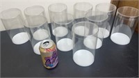 Transparent round plastic display containers