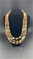 Imitation, pearl, and marble necklace