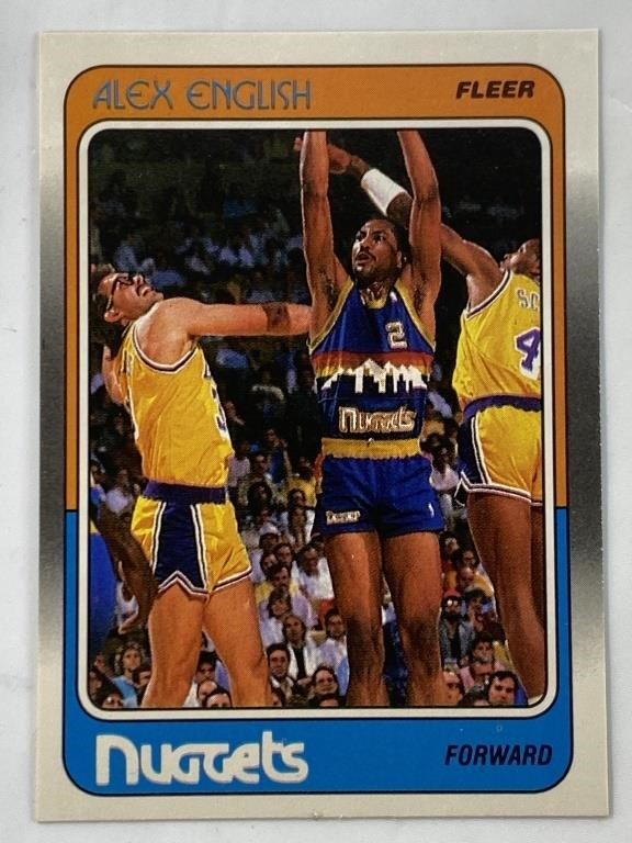 1988 Fleer HOF Alex English Card