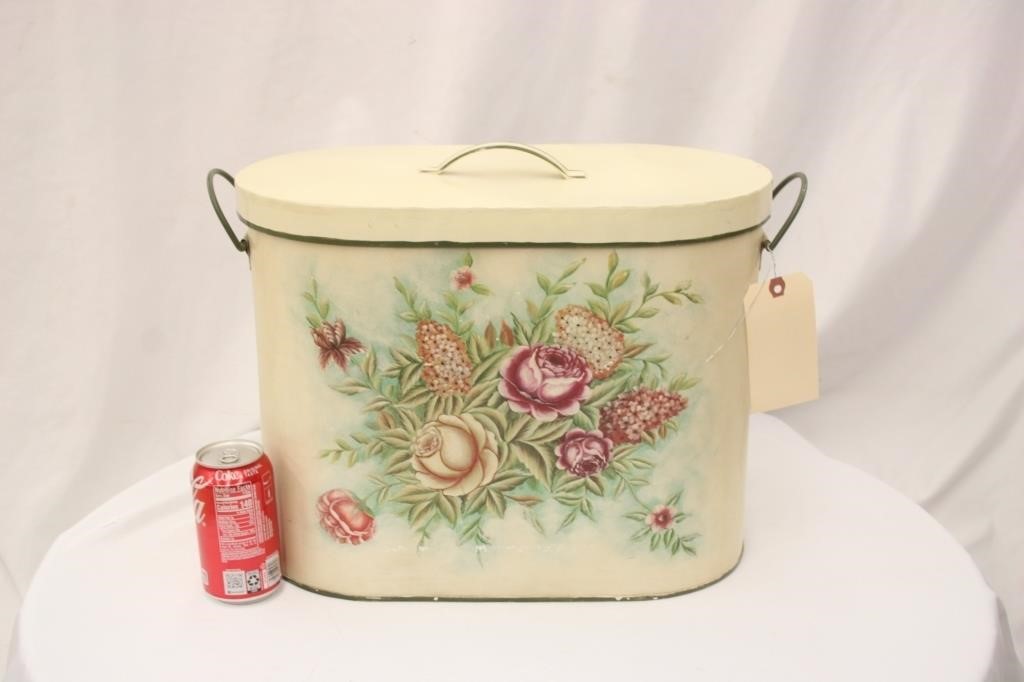 Tin Container w/ Lid ~ 17" x 9" x 13"