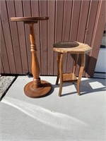 Wood plant stands (2)