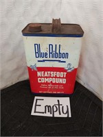 Vintage 1 gallon Blue Ribbon Neats Foot Compound